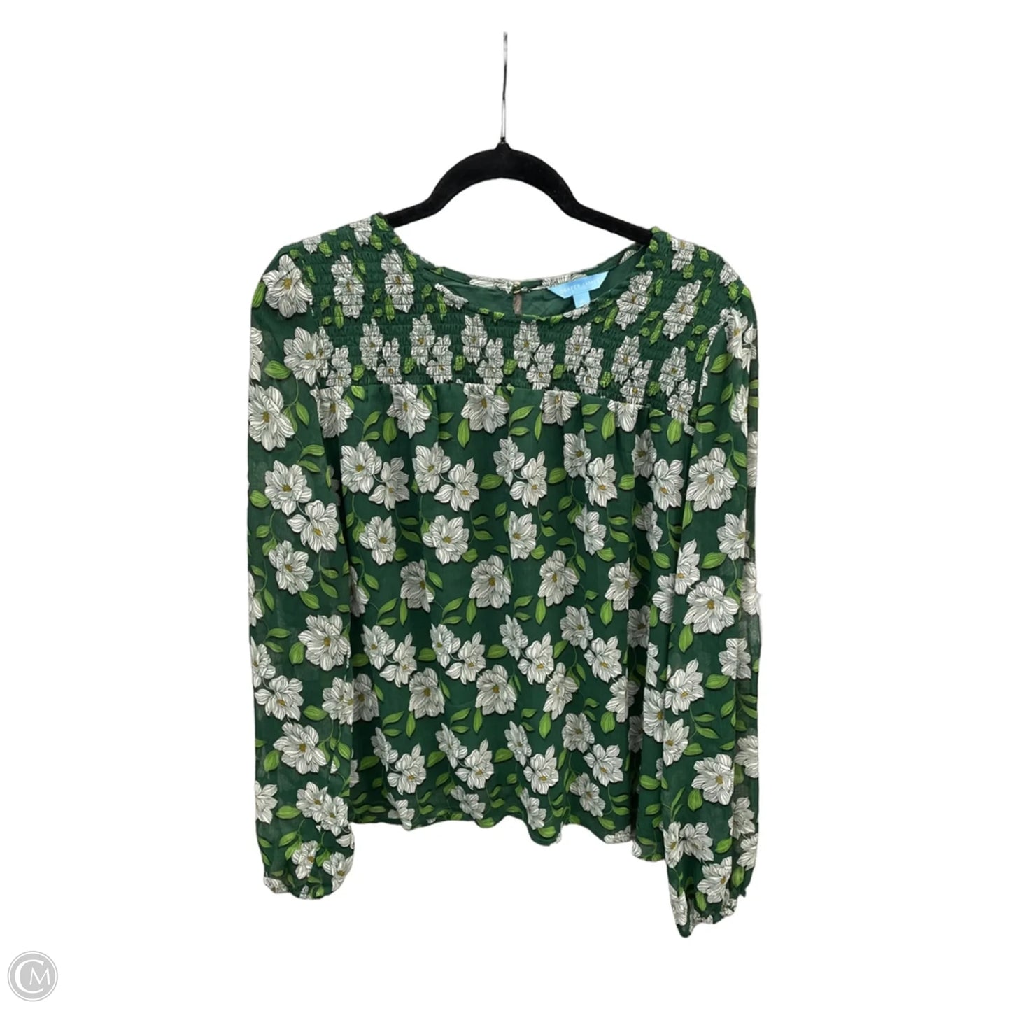 Blouse Long Sleeve By Draper James In Green, Size: Xl