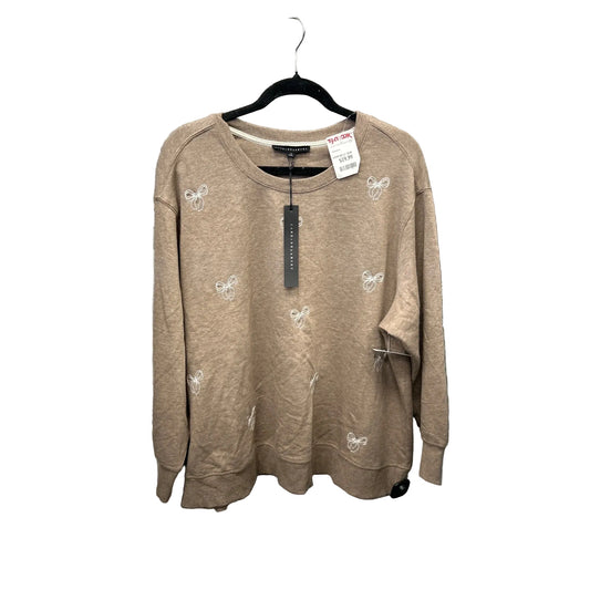Sweatshirt Crewneck By Jane And Delancey In Brown, Size: 1x