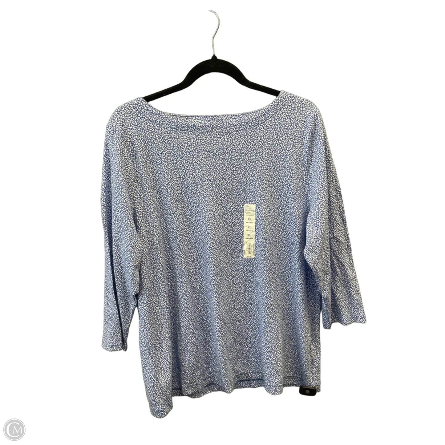 Top 3/4 Sleeve By Croft And Barrow In Blue, Size: Xl
