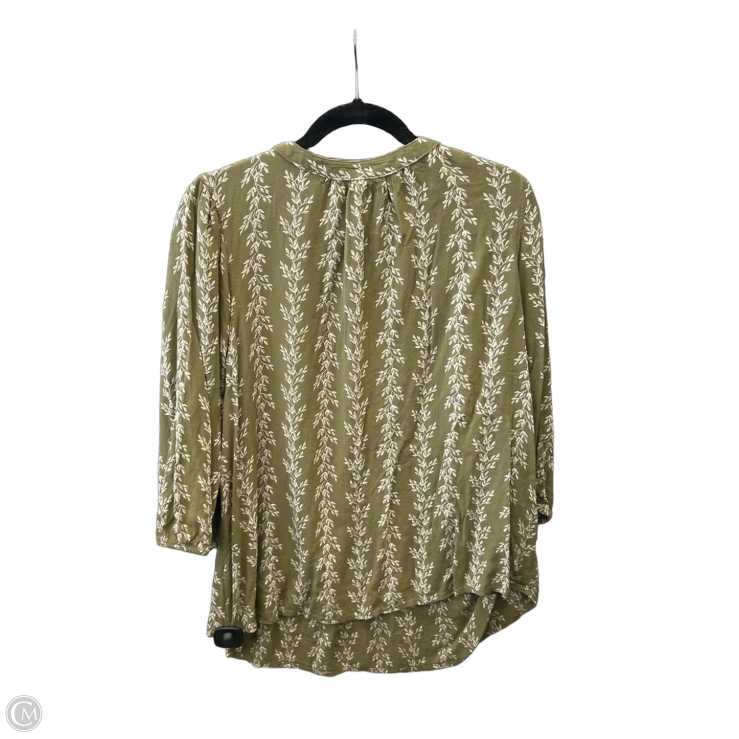 Top 3/4 Sleeve By Croft And Barrow In Green, Size: 1x