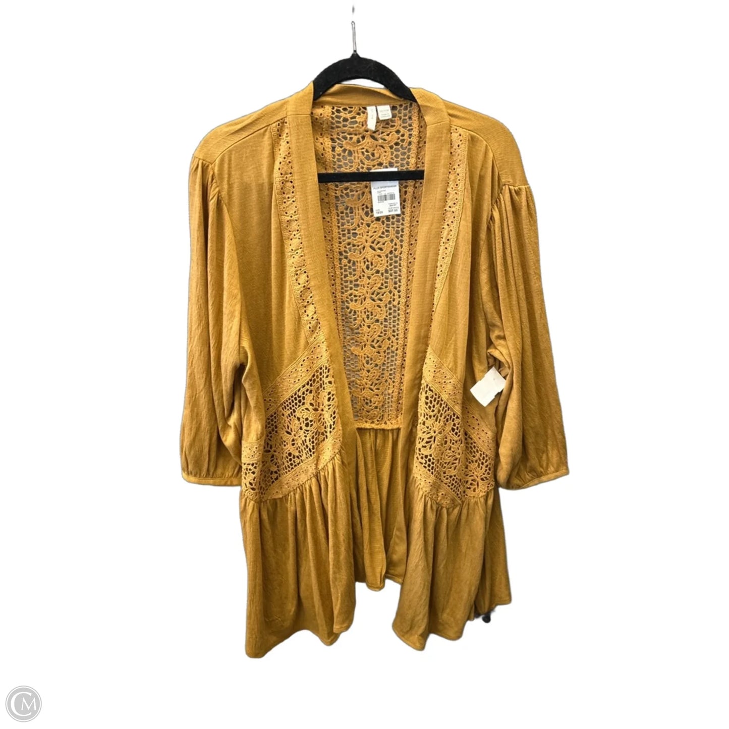 Cardigan By Cato In Yellow, Size: 1x