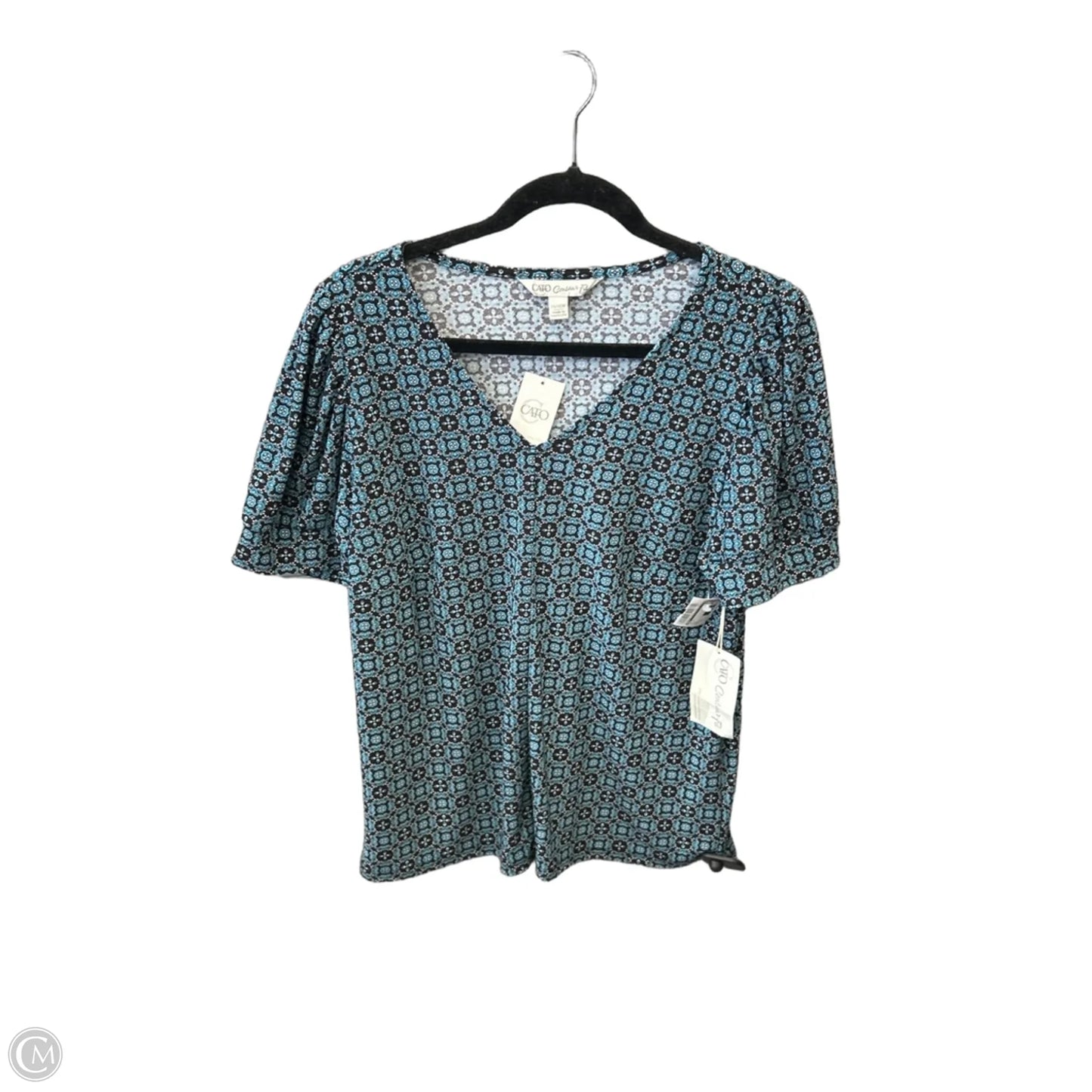 Top Short Sleeve By Cato In Blue, Size: Xl