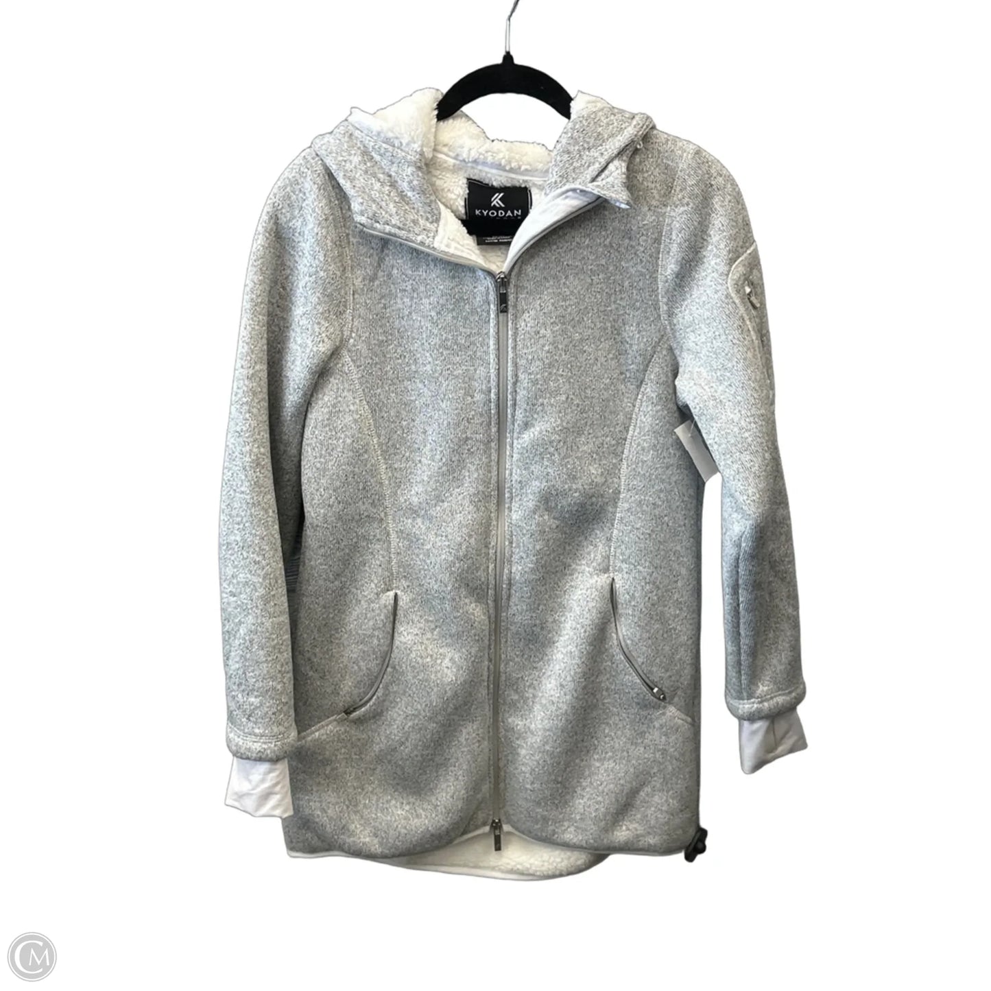 Jacket Fleece By Kyodan In Grey & White, Size: M