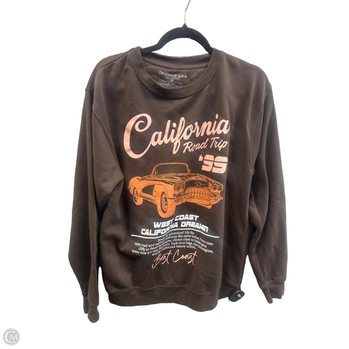 Sweatshirt Crewneck By Clothes Mentor In Brown, Size: M