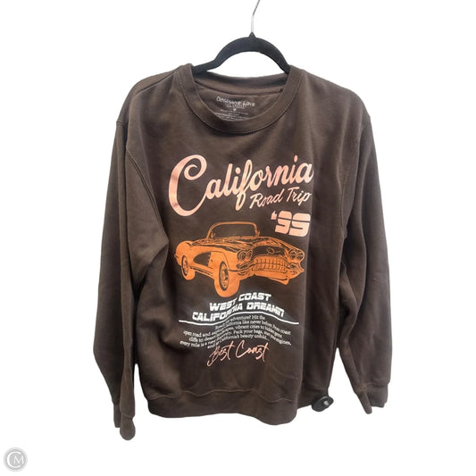 Sweatshirt Crewneck By Clothes Mentor In Brown, Size: M