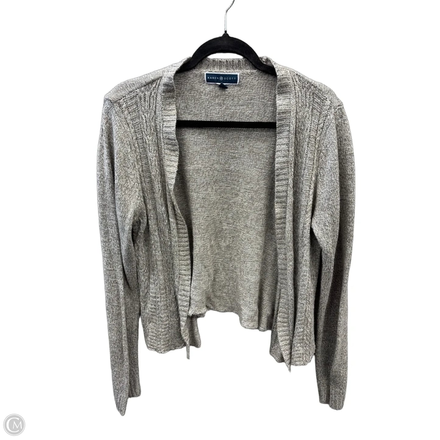Cardigan By Karen Scott In Grey, Size: L