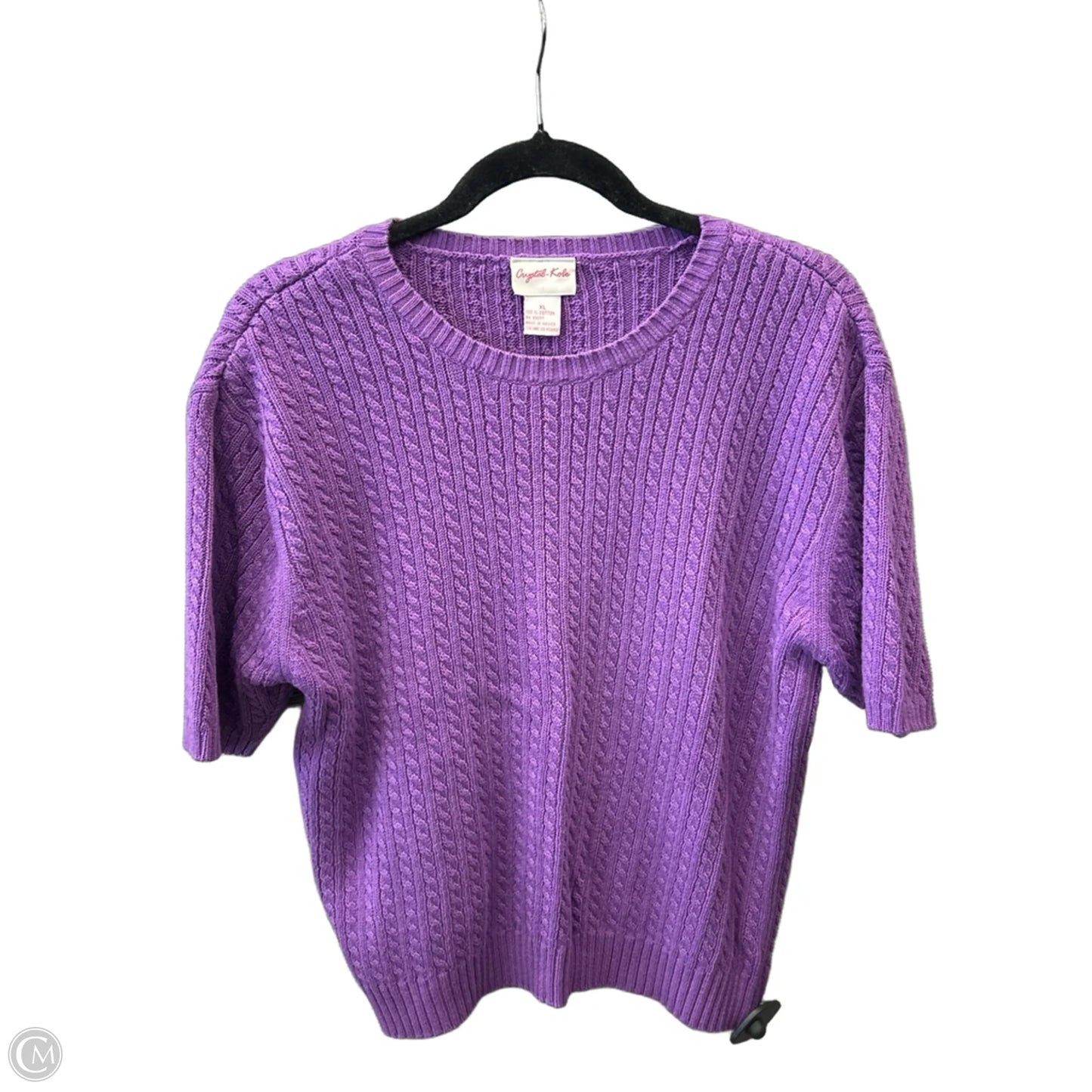 Sweater Short Sleeve By Clothes Mentor In Purple, Size: Xl