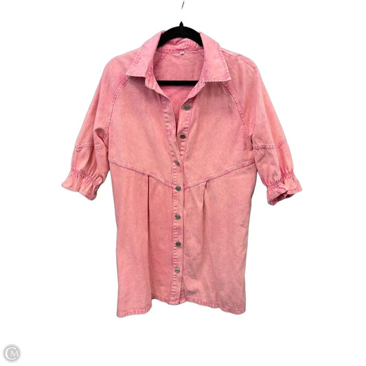 Dress Casual Short By Clothes Mentor In Pink Denim, Size: S