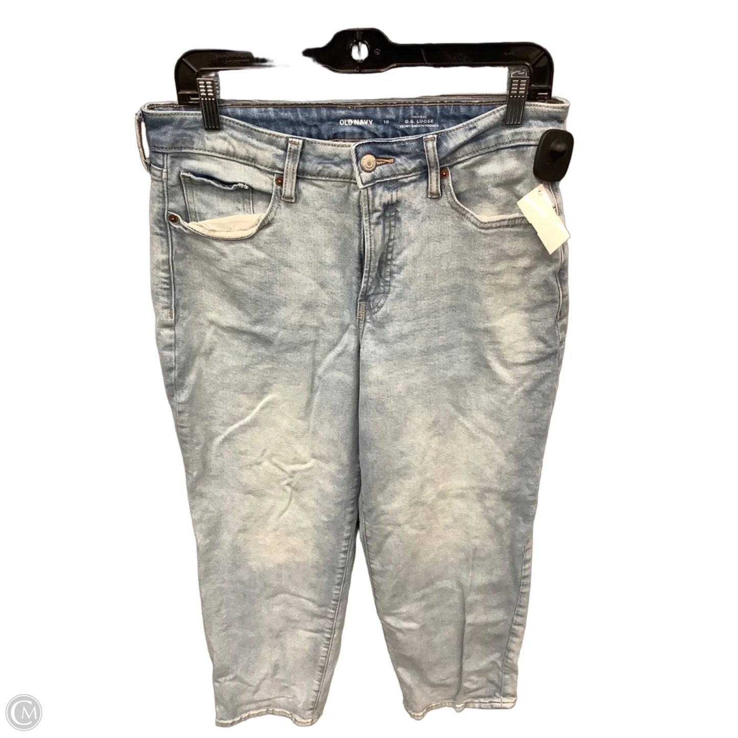 Jeans Straight By Old Navy In Blue Denim, Size: 10