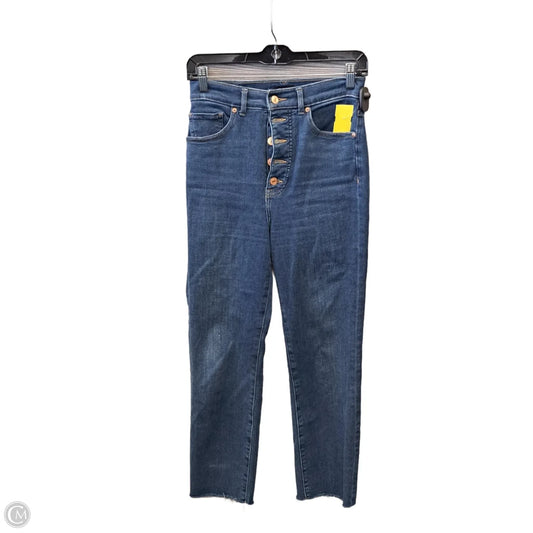 Jeans Straight By Express In Blue Denim, Size: 2