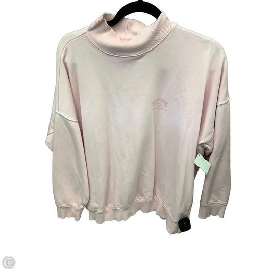 Sweatshirt Crewneck By Billabong In Pink, Size: M