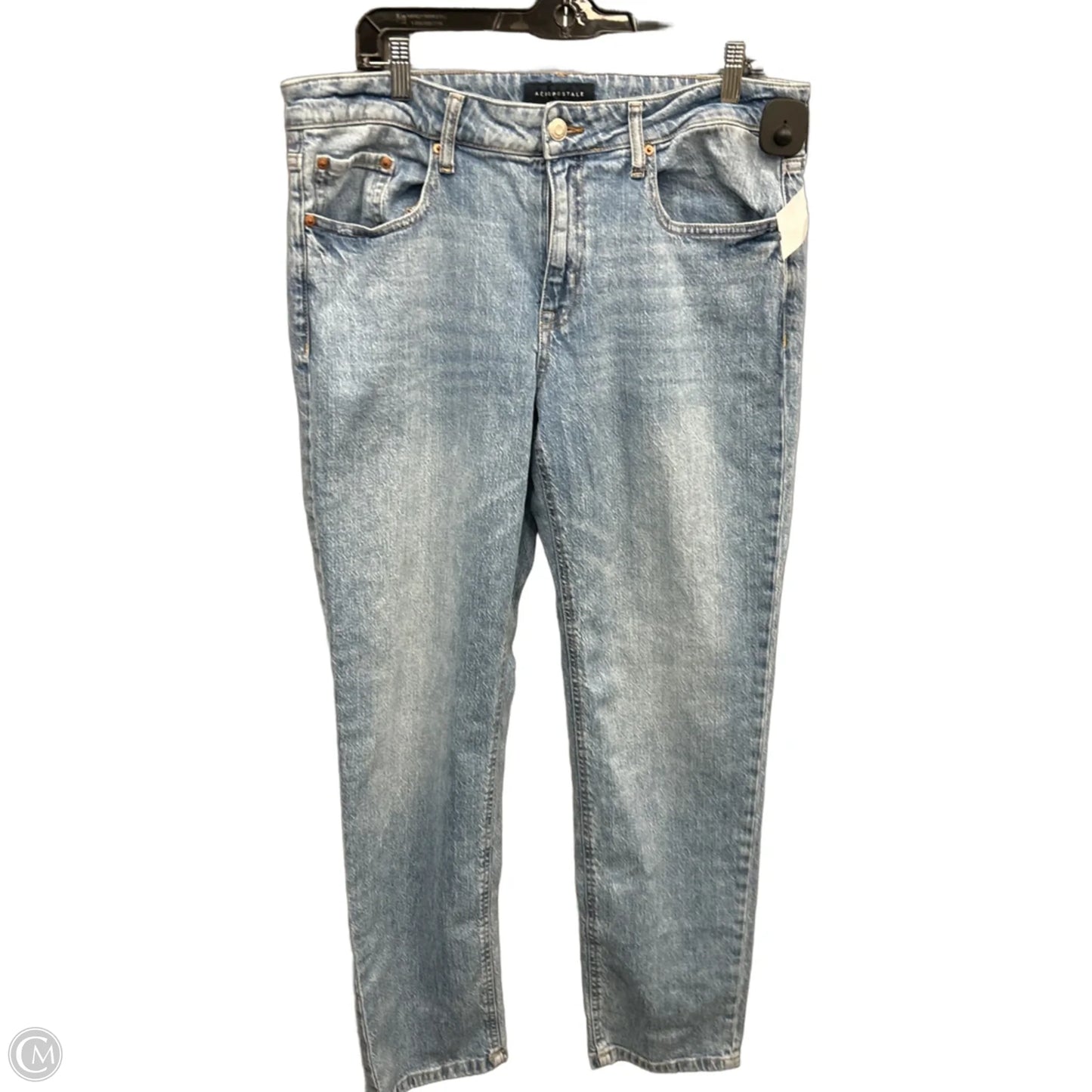 Jeans Straight By Aeropostale In Blue Denim, Size: 14