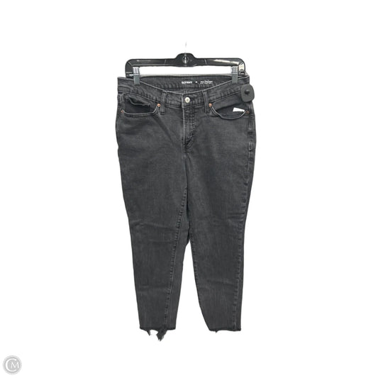 Jeans Straight By Old Navy In Black Denim, Size: 10