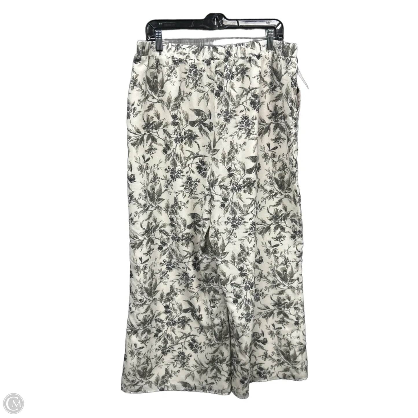 Pants Wide Leg By Express In Cream & Green, Size: 12