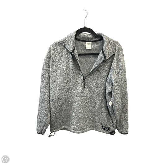 Sweatshirt Collar By Pink In Grey, Size: M