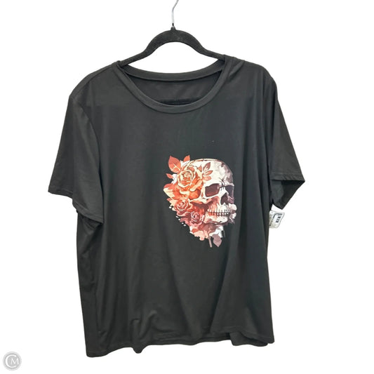 Top Short Sleeve By Clothes Mentor In Black, Size: 3x