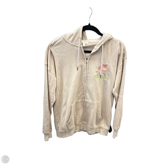 Sweatshirt Hoodie By Ultra Flirt In Tan, Size: S