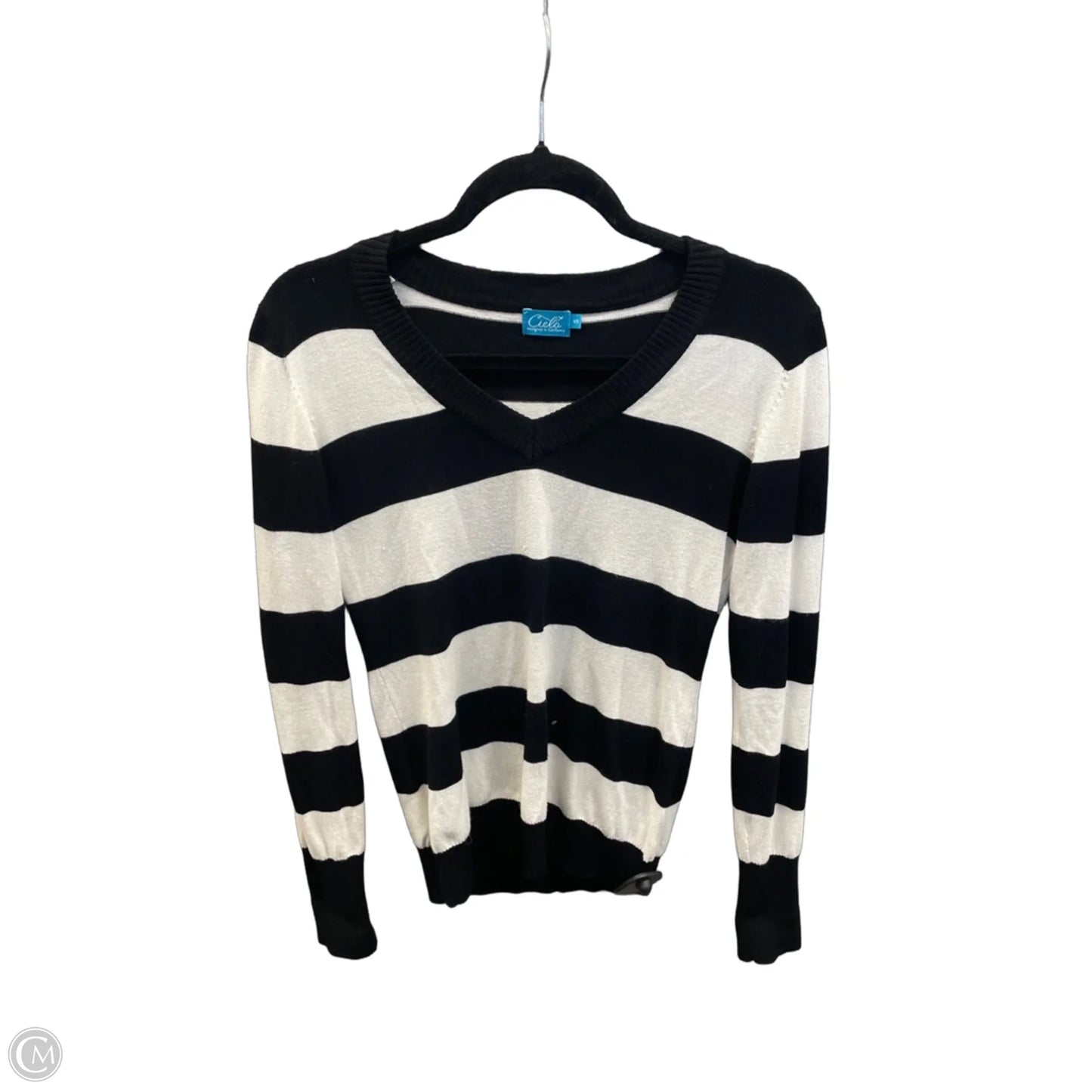 Top Long Sleeve By Cielo In Striped Pattern, Size: S