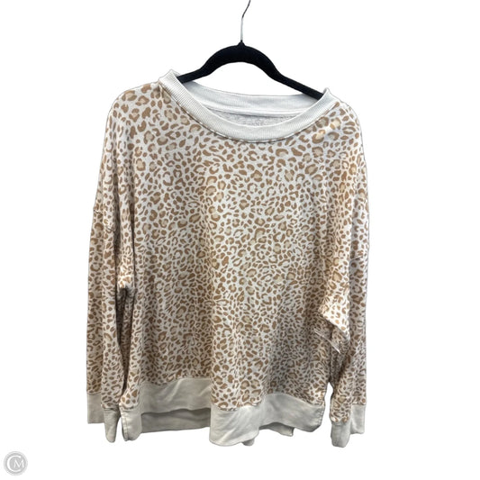 Sweatshirt Crewneck By Time And Tru In Animal Print, Size: 3x