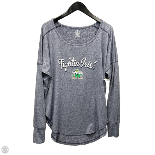 Tunic Long Sleeve By Clothes Mentor In Blue, Size: L
