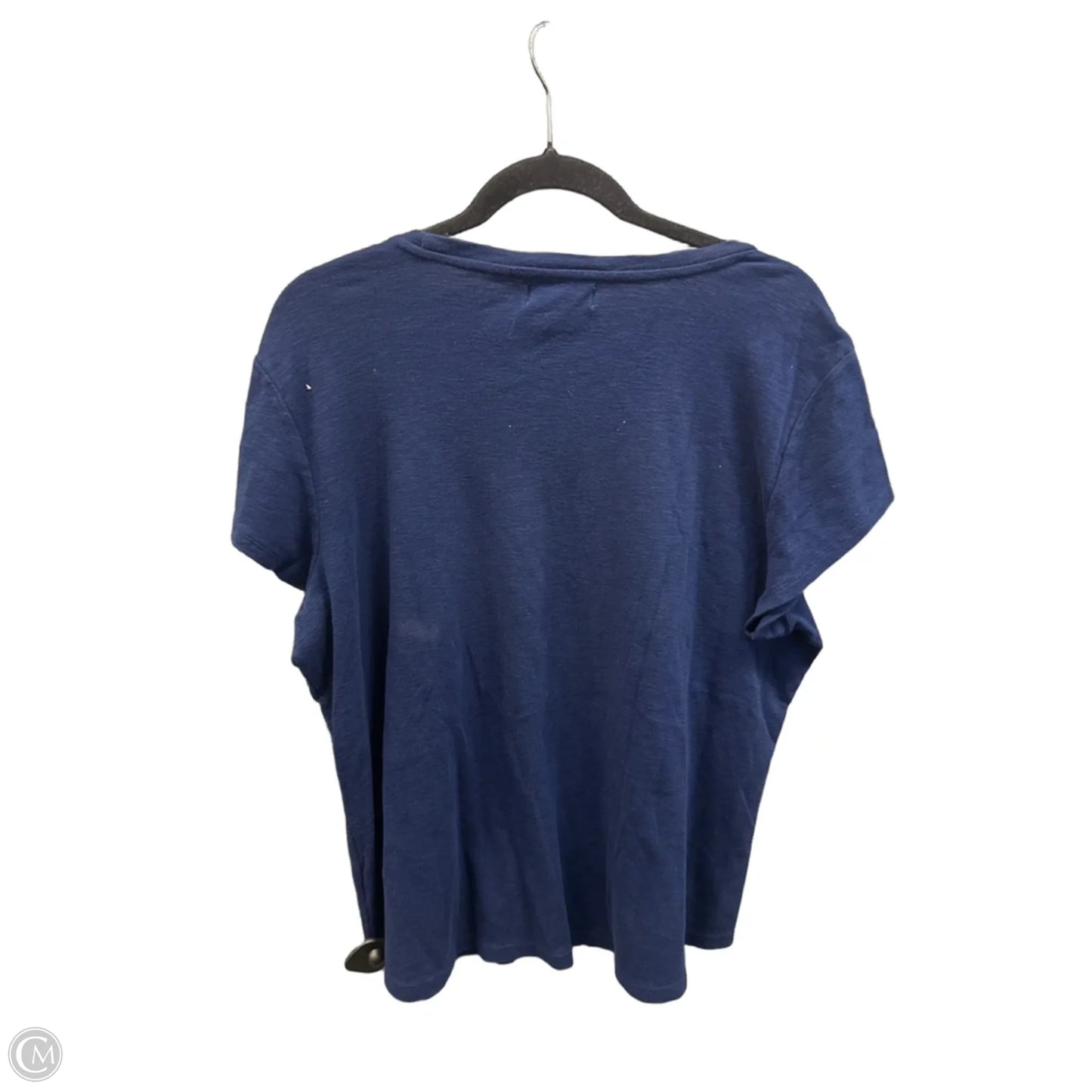 Top Short Sleeve By Liz Claiborne In Navy, Size: Xxl