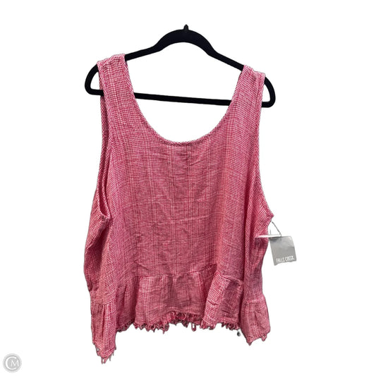 Top Sleeveless By Falls Creek In Red, Size: 3x