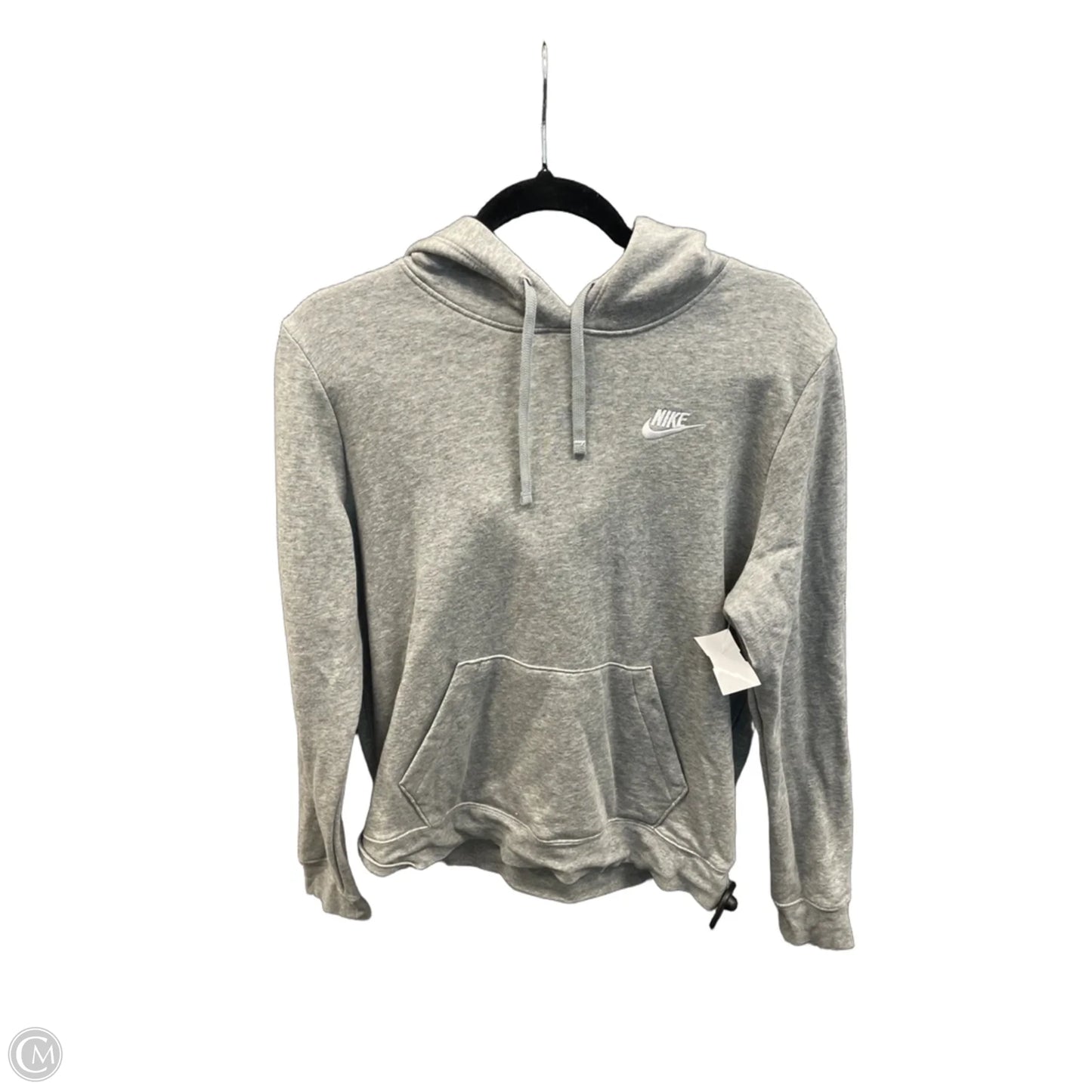 Sweatshirt Hoodie By Nike Apparel In Grey, Size: M
