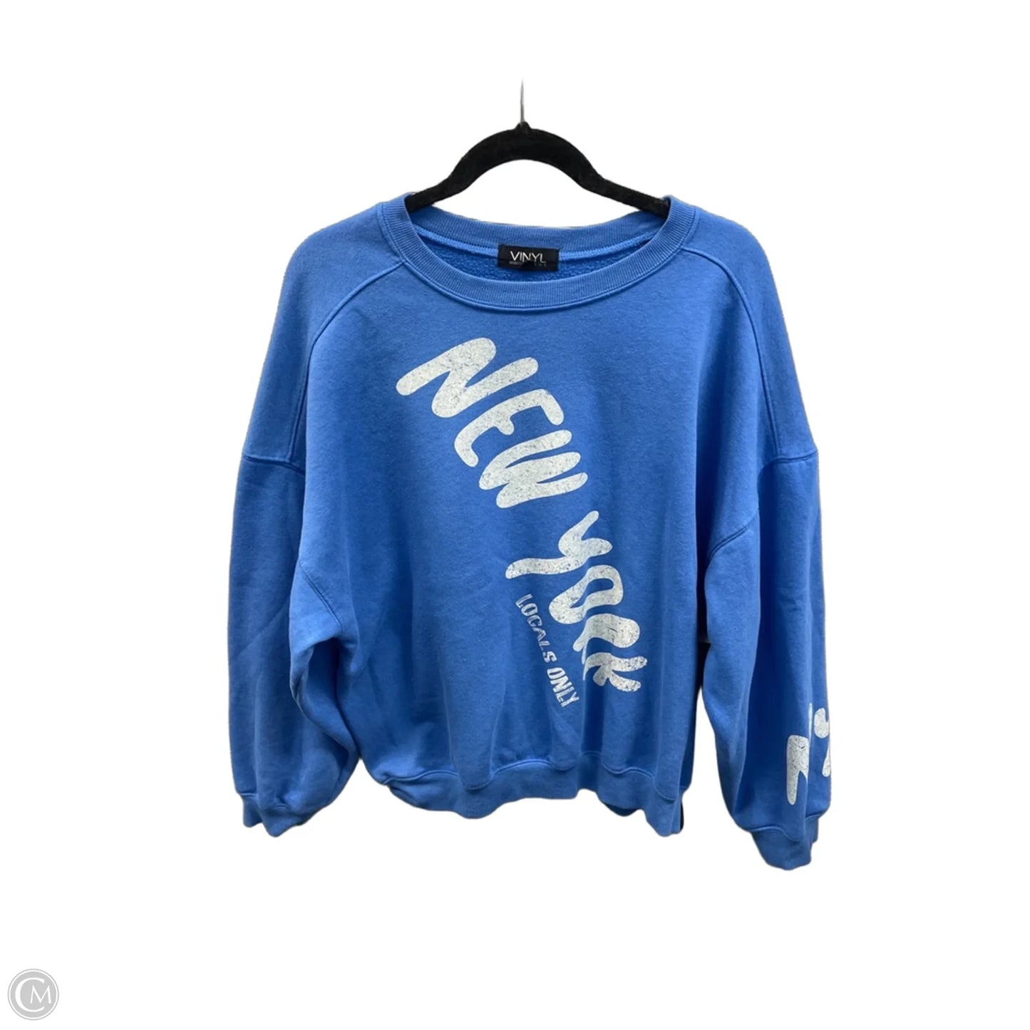 Sweatshirt Crewneck By Clothes Mentor In Blue, Size: M
