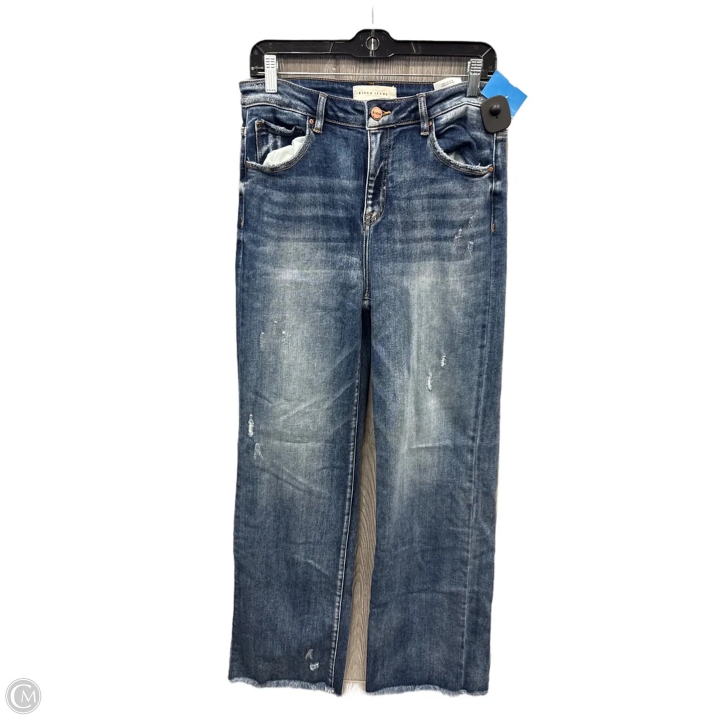 Jeans Straight By Risen In Blue Denim, Size: 12