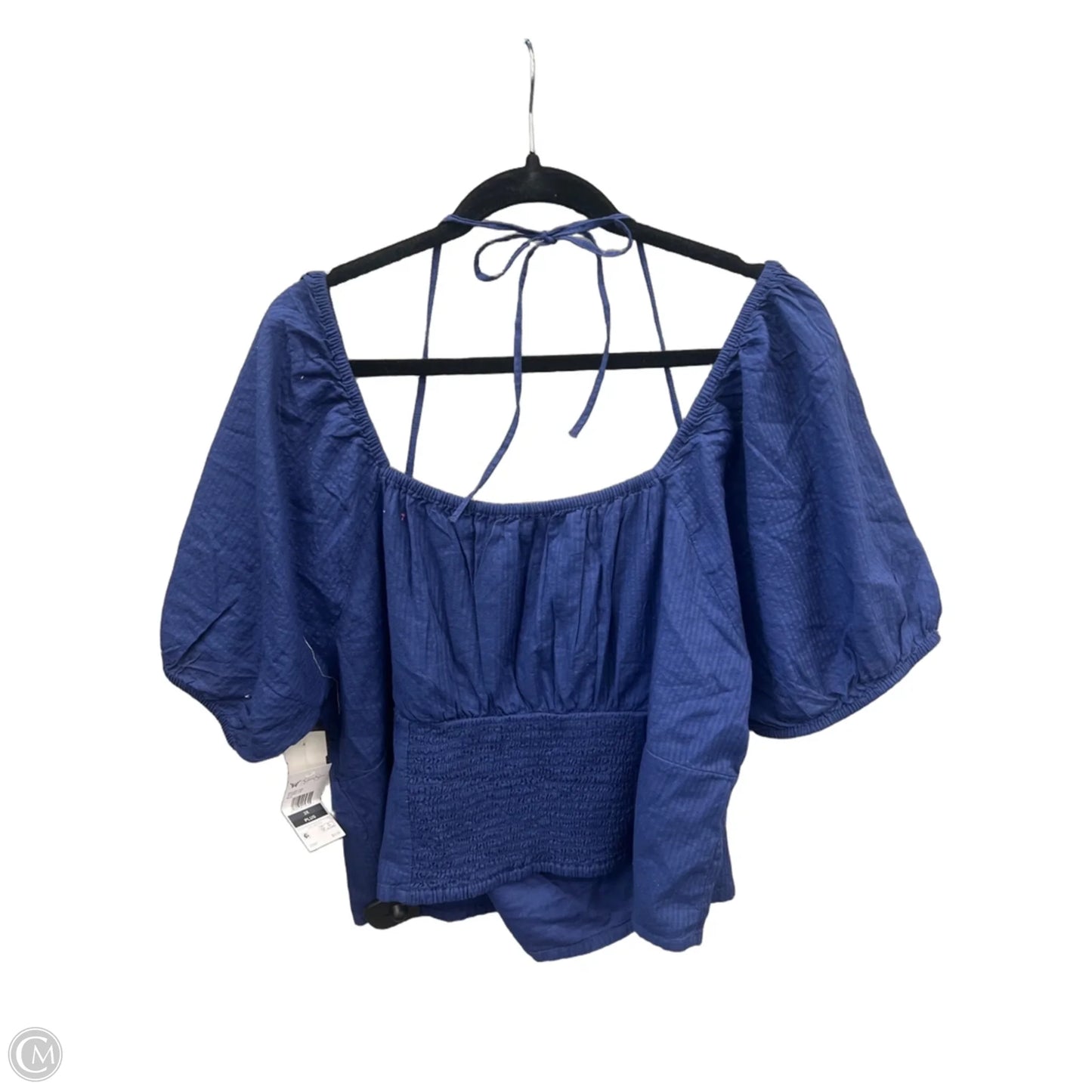 Top Short Sleeve By Jessica Simpson In Navy, Size: 3x