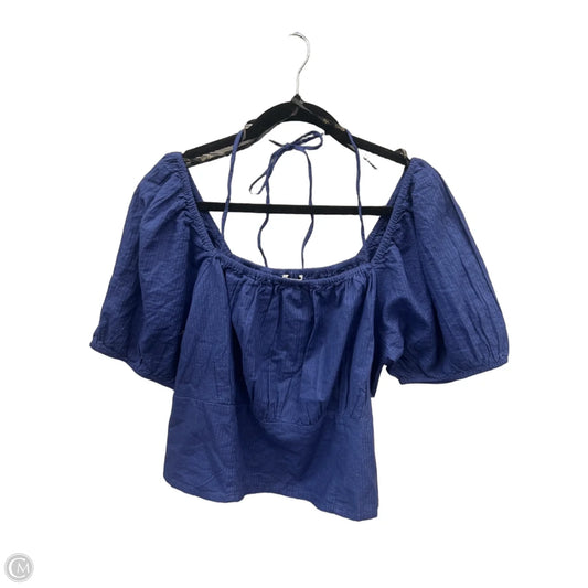 Top Short Sleeve By Jessica Simpson In Navy, Size: 1x