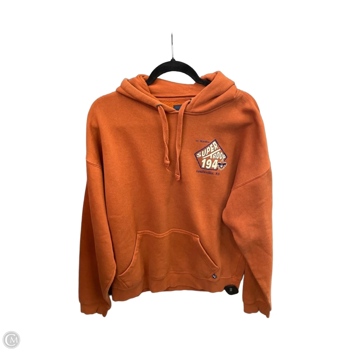 Sweatshirt Hoodie By Clothes Mentor In Orange, Size: L