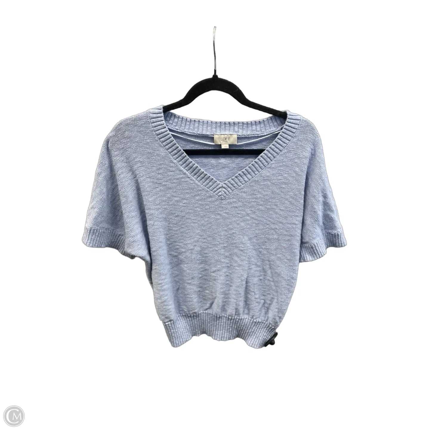 Sweater Short Sleeve By Loft In Blue, Size: L