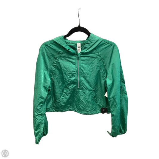 Athletic Top Long Sleeve Hoodie By Lululemon In Green, Size: Xs