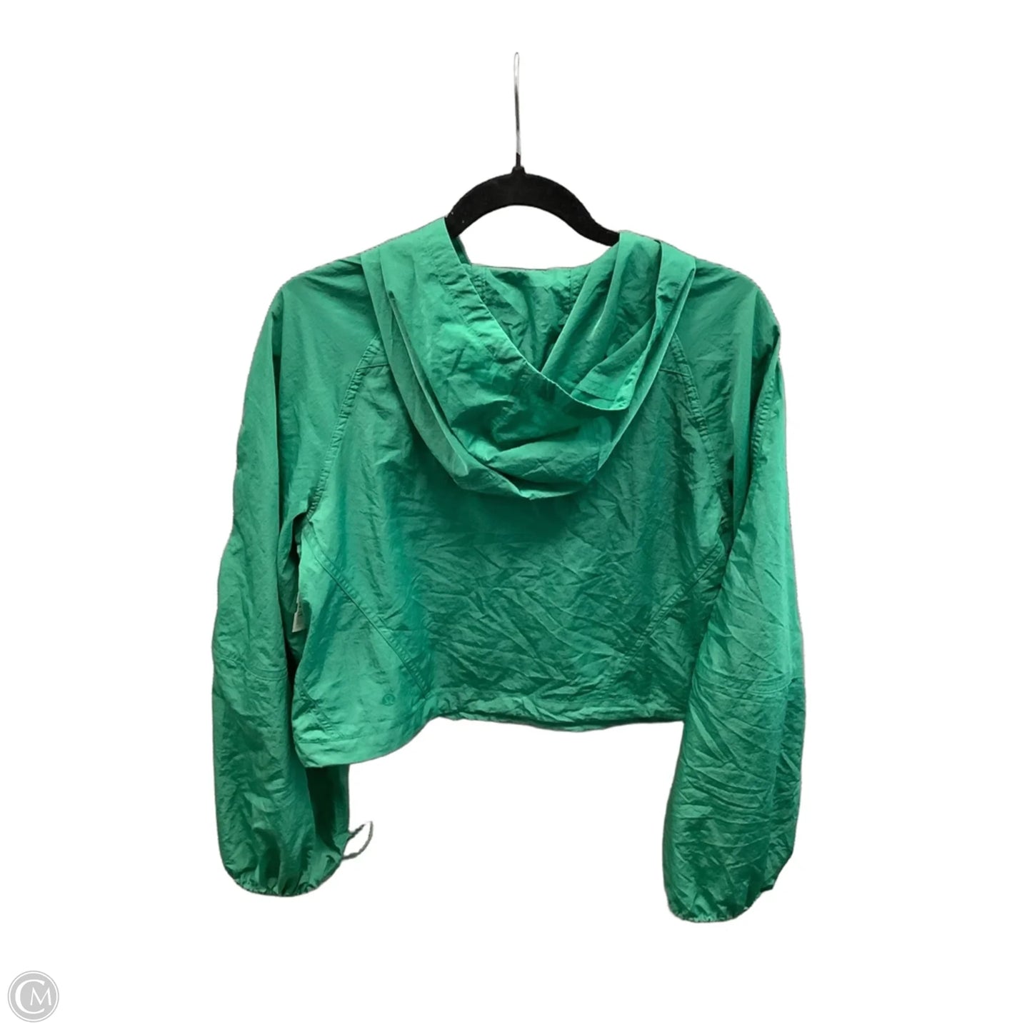 Athletic Top Long Sleeve Hoodie By Lululemon In Green, Size: Xs