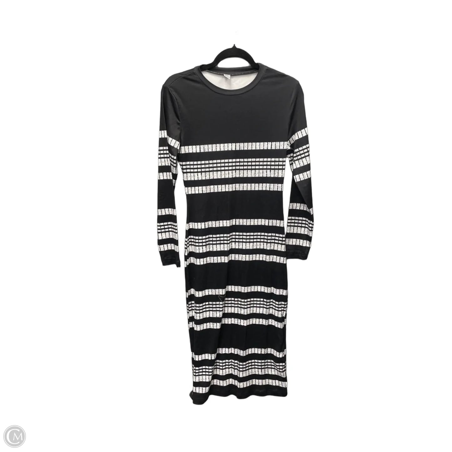 Dress Casual Midi By Clothes Mentor In Black & White, Size: S