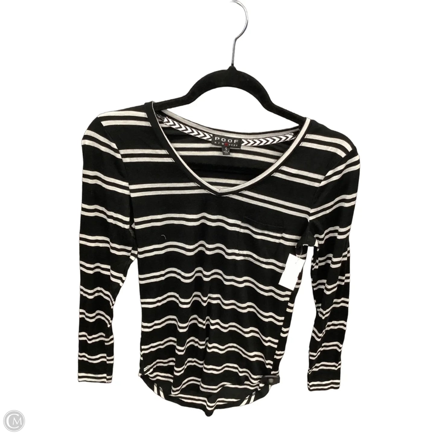 Tunic Long Sleeve By Proof In Striped Pattern, Size: S