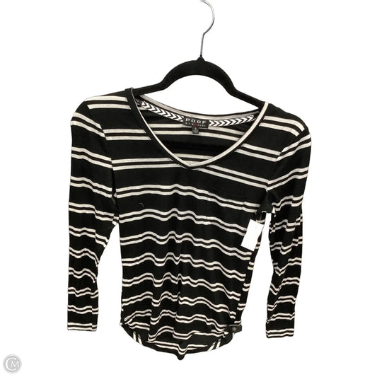 Tunic Long Sleeve By Proof In Striped Pattern, Size: S