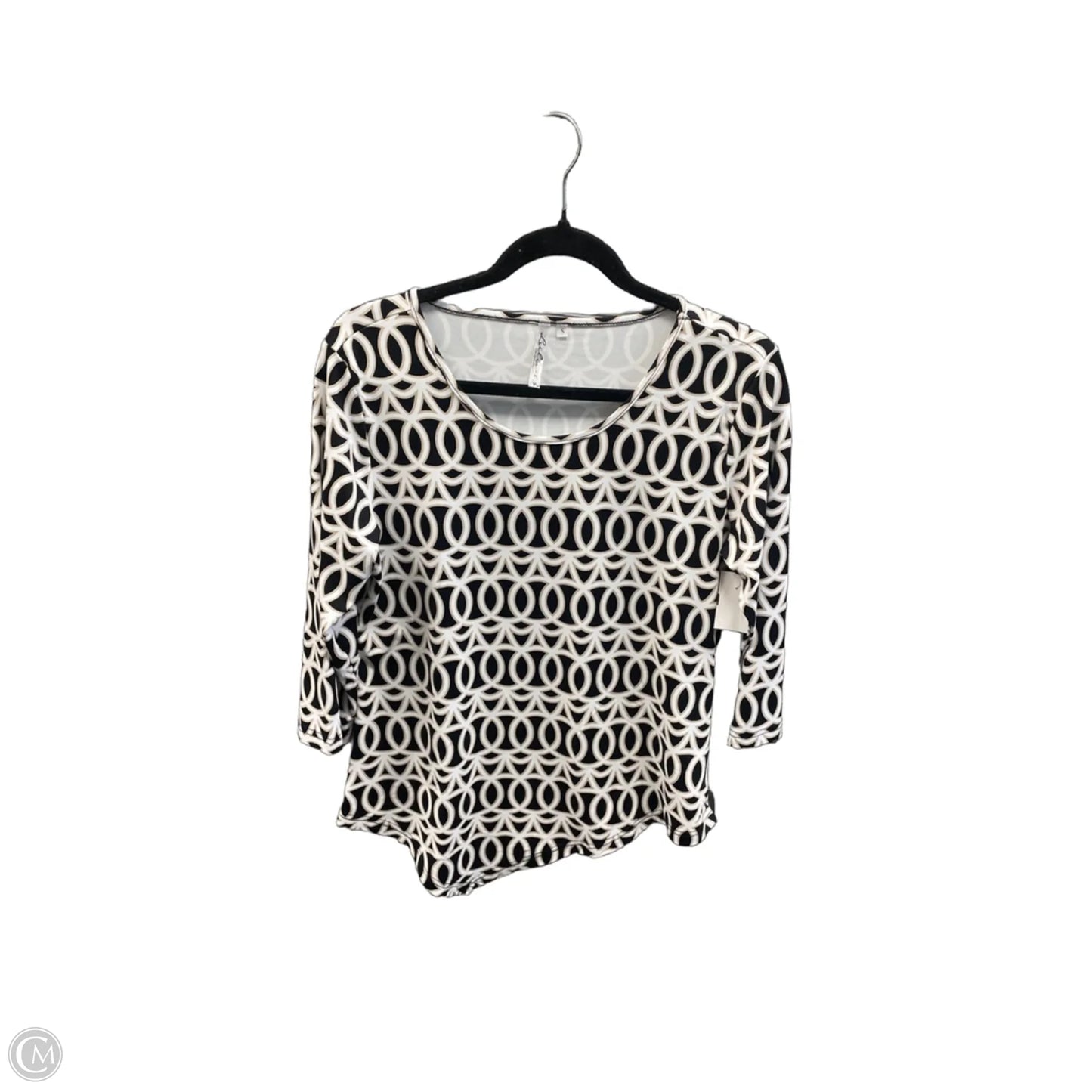 Tunic 3/4 Sleeve By Lulu B In Black, Size: S