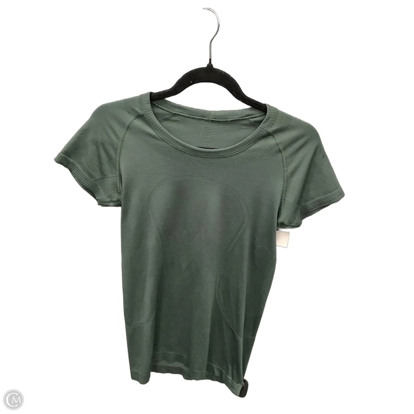 Athletic Top Short Sleeve By Lululemon In Green, Size: M