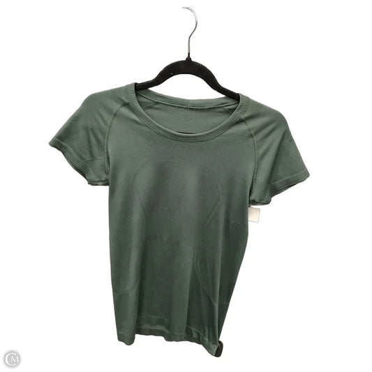 Athletic Top Short Sleeve By Lululemon In Green, Size: M