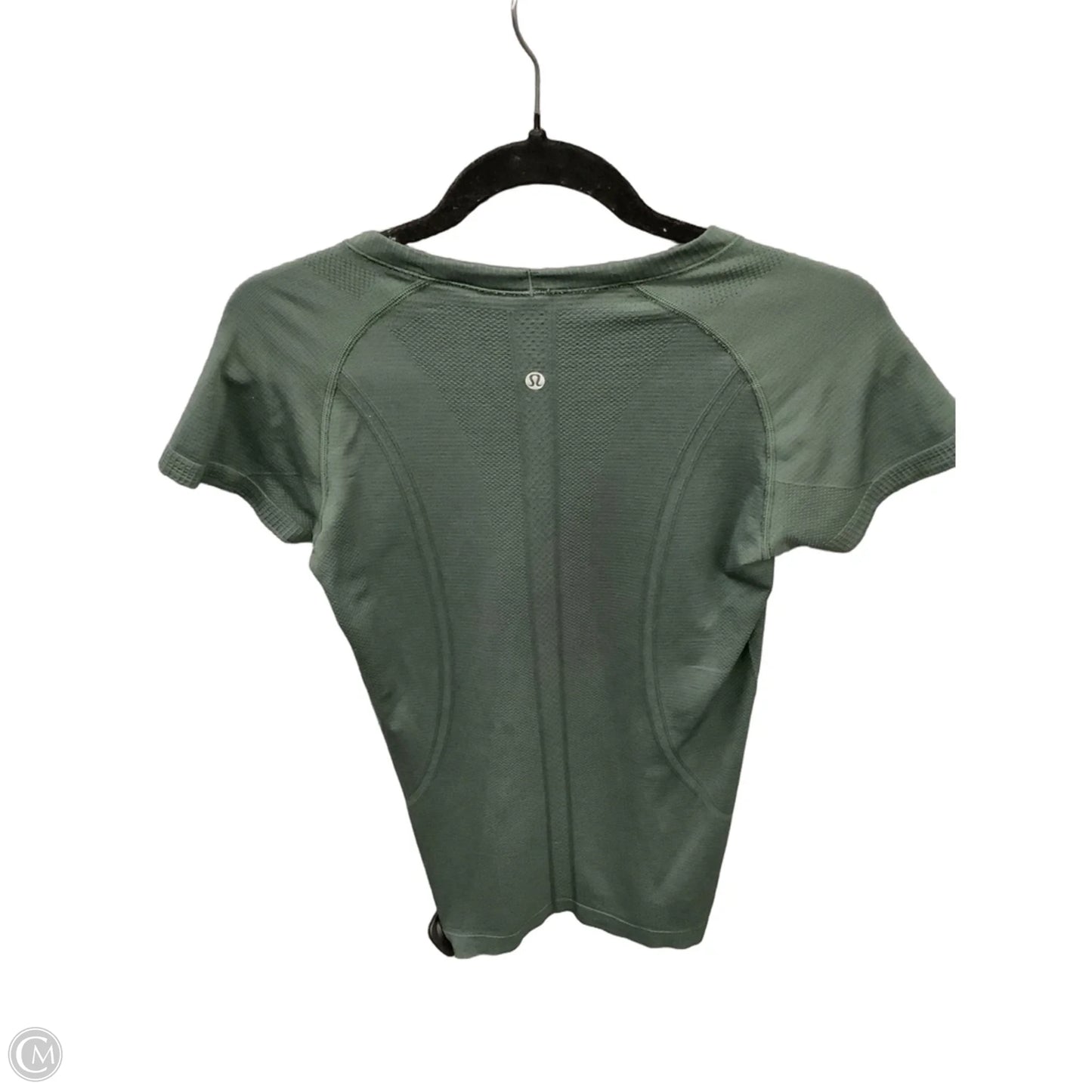 Athletic Top Short Sleeve By Lululemon In Green, Size: M