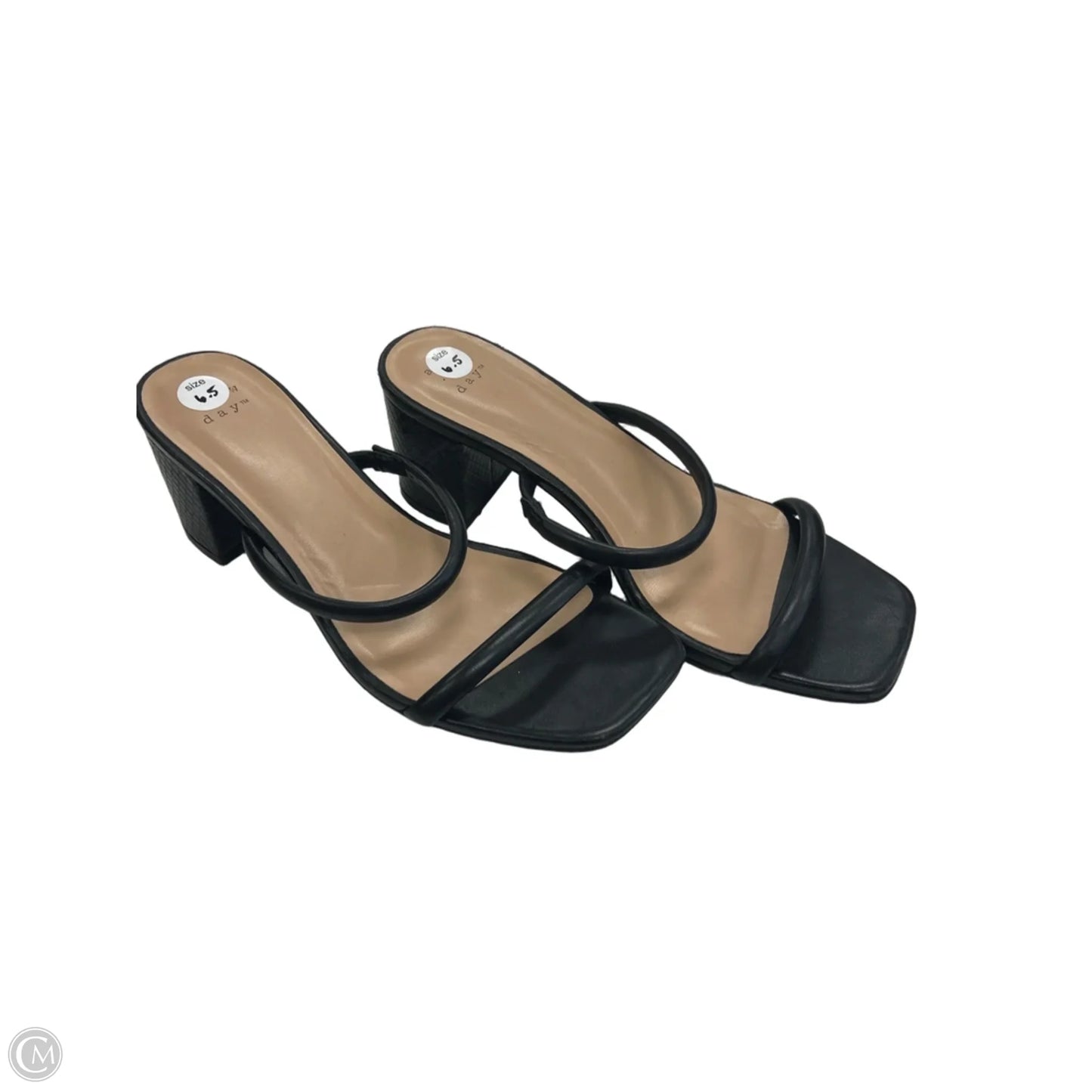 Sandals Heels Block By A New Day In Black, Size: 6.5