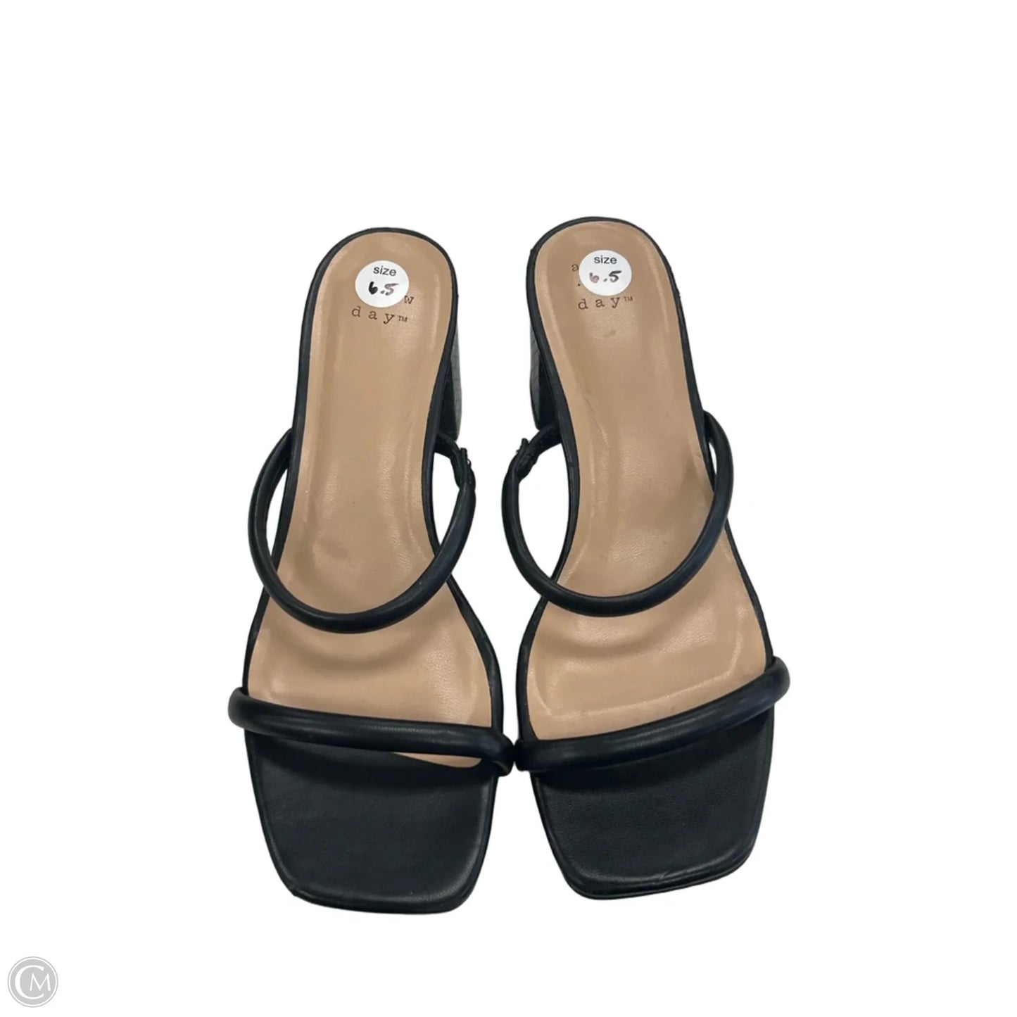 Sandals Heels Block By A New Day In Black, Size: 6.5