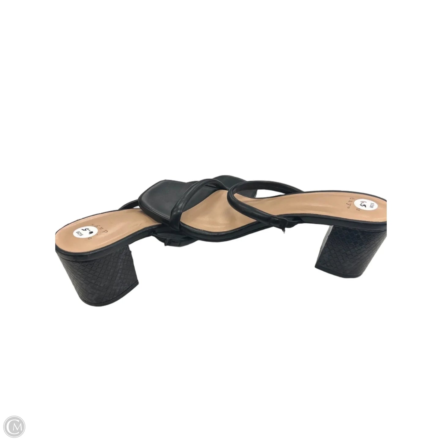 Sandals Heels Block By A New Day In Black, Size: 6.5