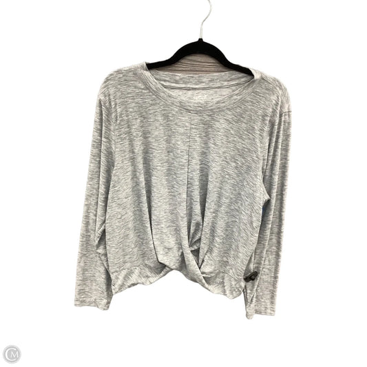 Athletic Top Long Sleeve Crewneck By Old Navy In Grey, Size: Xxl