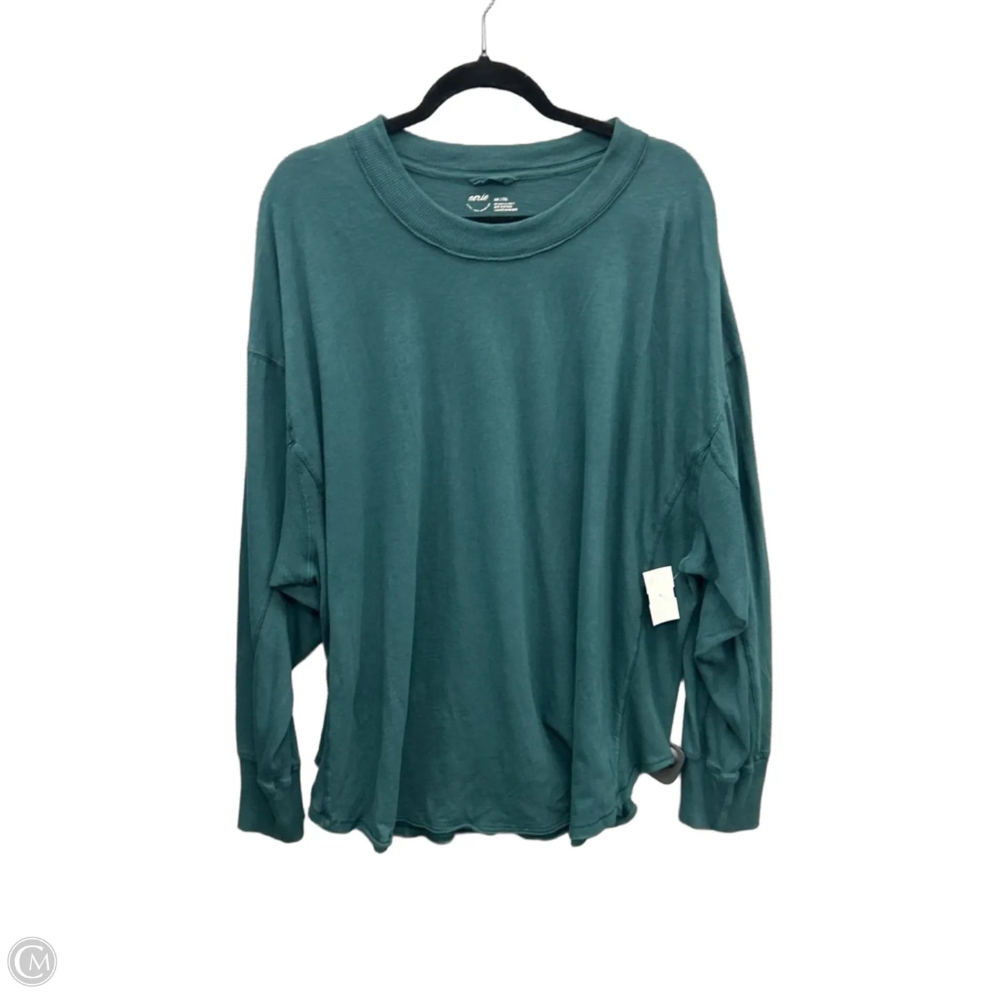 Top Long Sleeve Basic By Aerie In Green, Size: Xxl