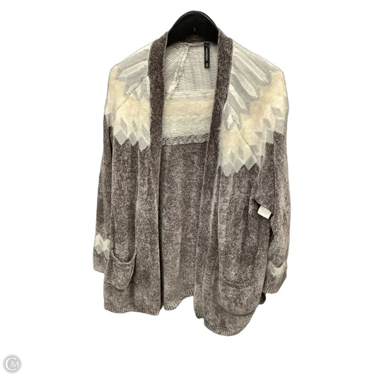 Cardigan By Massini In Grey & White, Size: 1x