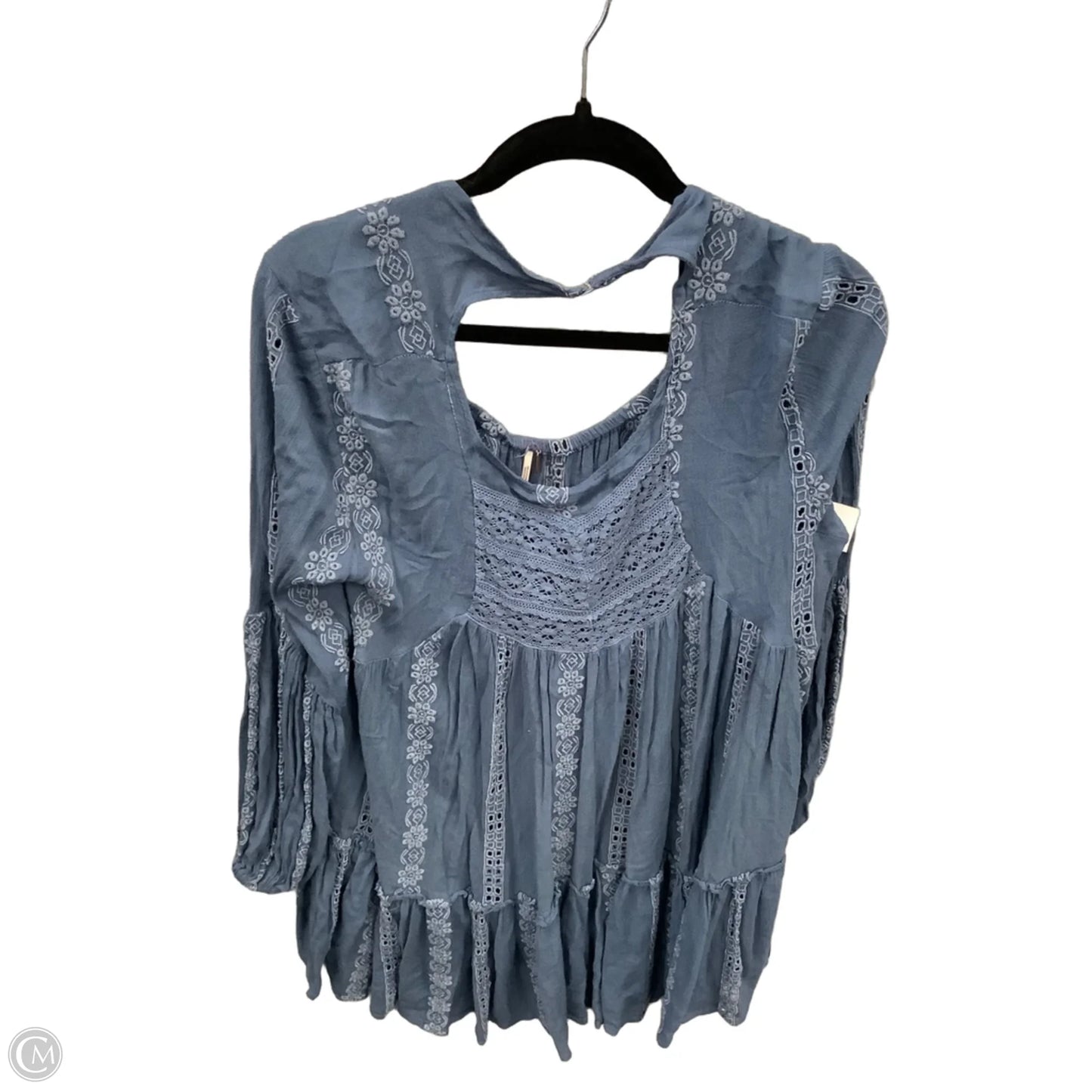 Tunic Long Sleeve By Free People In Blue, Size: M