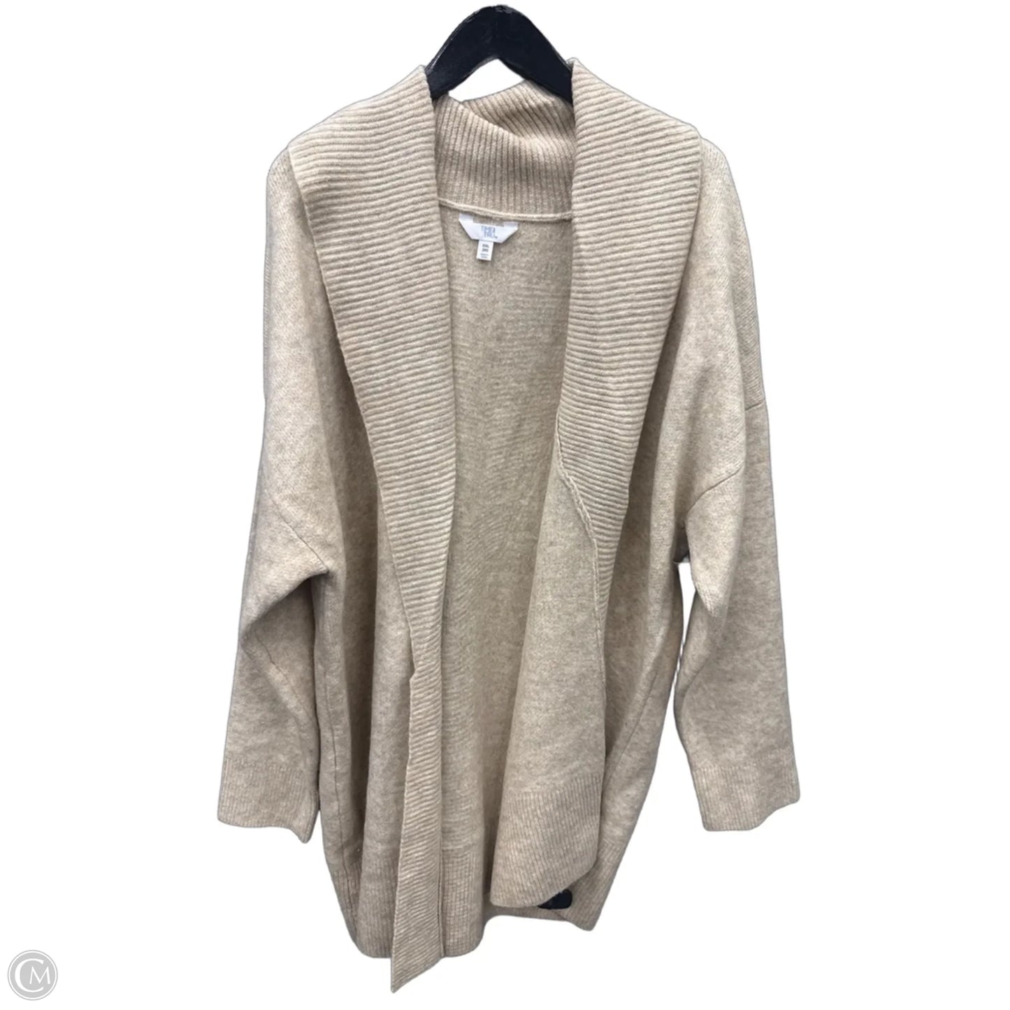 Cardigan By Time And Tru In Tan, Size: Xxl